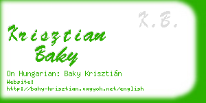 krisztian baky business card